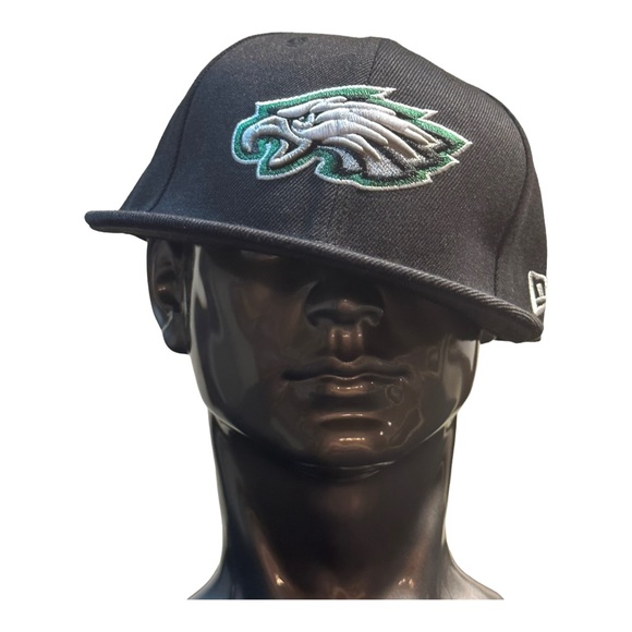 Philadelphia Eagles New Era 59Fifty Fitted Cap Black Baseball Hat NFL - Picture 8 of 11